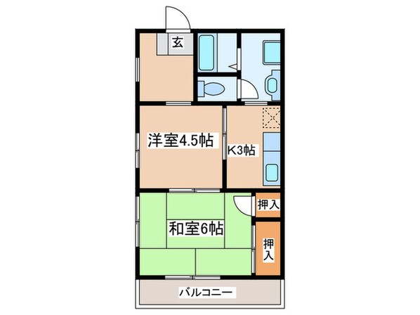 中央ハイツの物件間取画像